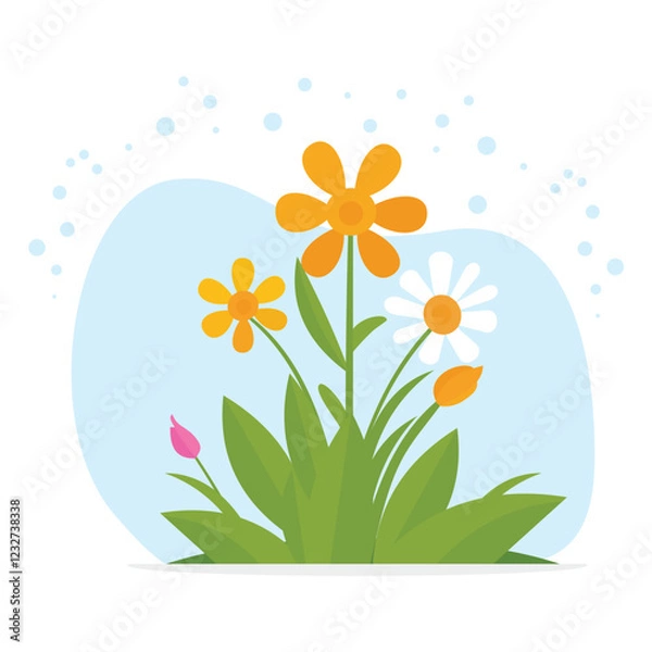 Fototapeta Spring flower plants