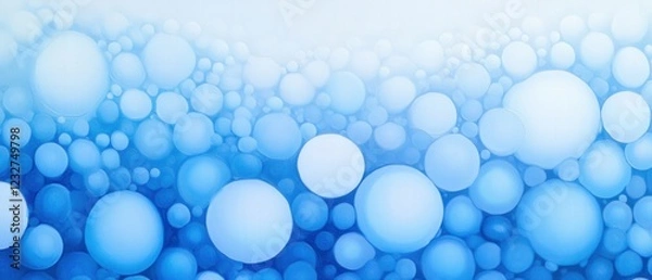 Fototapeta abstract background of blue bubbles texture