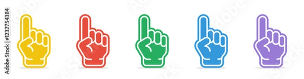 Obraz Finger pointing hand vector icon set.
Hand gestures showing direction