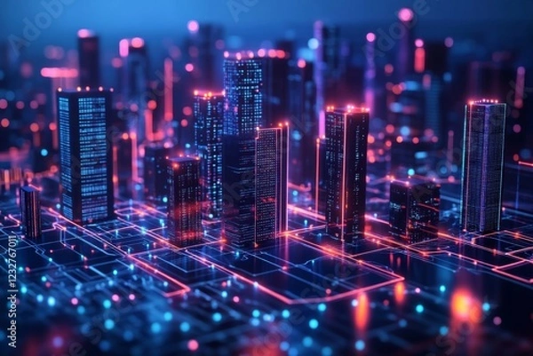 Obraz Intelligent Electricity Grid Management with Smart Sensors for Optimized Power Distribution and Reliability
