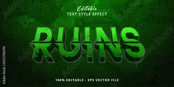 Obraz Ruins rock text effect editable mountain and western text style
