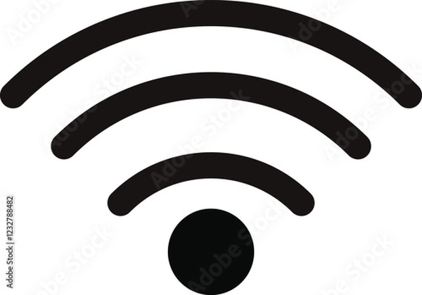 Obraz Wifi Icon Black Color Vector Files,Adobe illustration Icon Design 