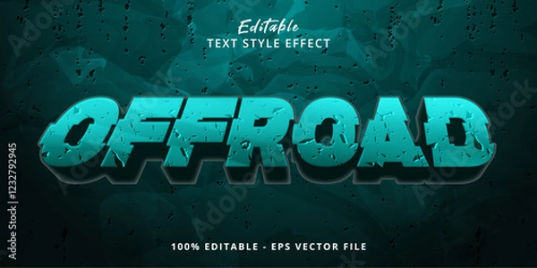 Obraz Editable text effect offroad 3d dirty and adventure font style