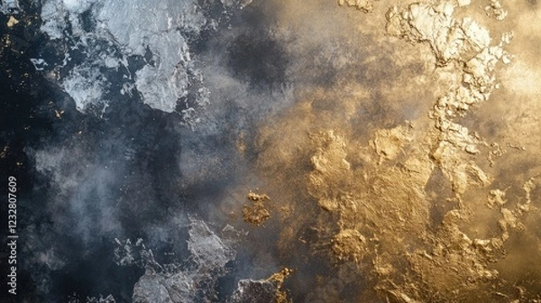 Obraz Abstract Gold and Silver Paint Texture Background