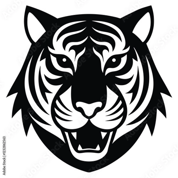 Fototapeta The Power of Tiger Head Icons Bold and Fierce Designs.
