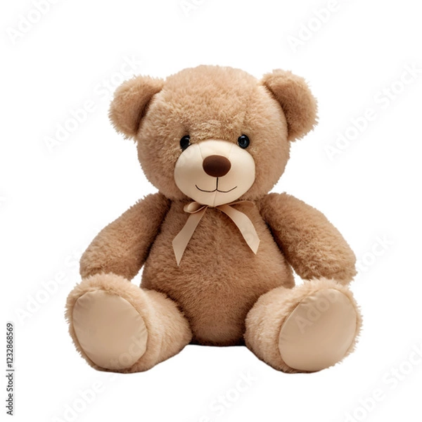 Fototapeta Ultra-realistic teddy bear plushie with Background Design in Ultra-Realistic Style