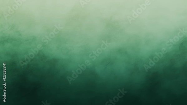 Fototapeta A jade green gradient, blending deep emerald into soft seafoam background
