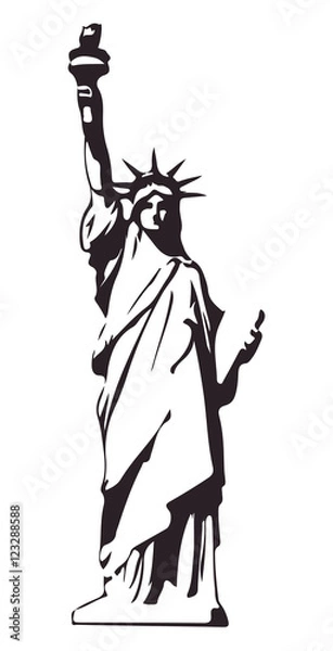 Obraz Statue of Liberty. USA, isolated eps10
