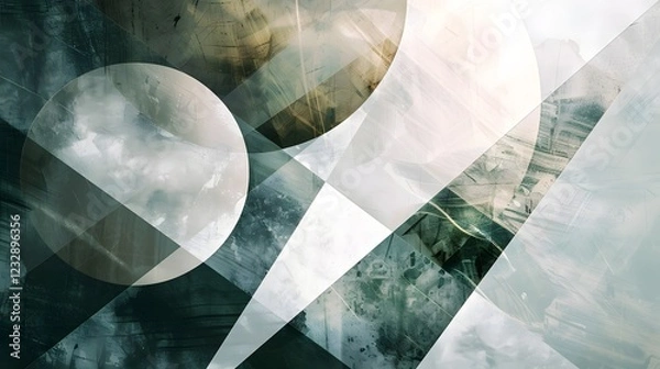 Fototapeta Overlapping Transparent Geometric Shapes Symbolizing Elegant Branding Aesthetics