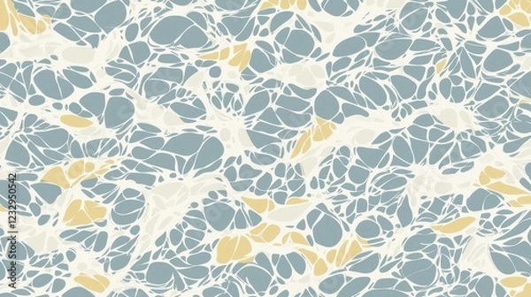 Fototapeta Abstract Pattern of Organic Shapes in Soft Colors on Light Background