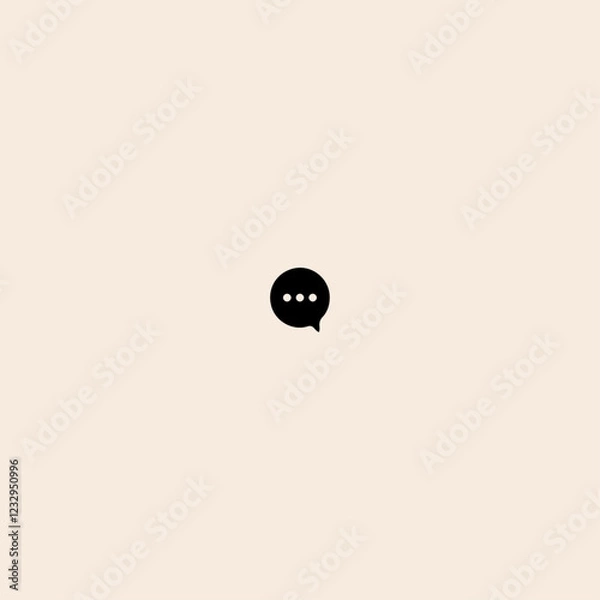 Fototapeta Chat and Speech Bubble logo icon flat vector design. 