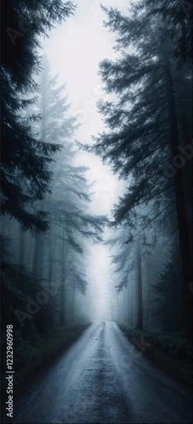 Fototapeta A Road through the Forest v1 23