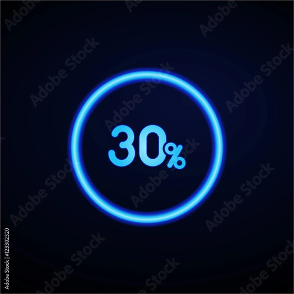 Fototapeta Glowing App Button - Dark