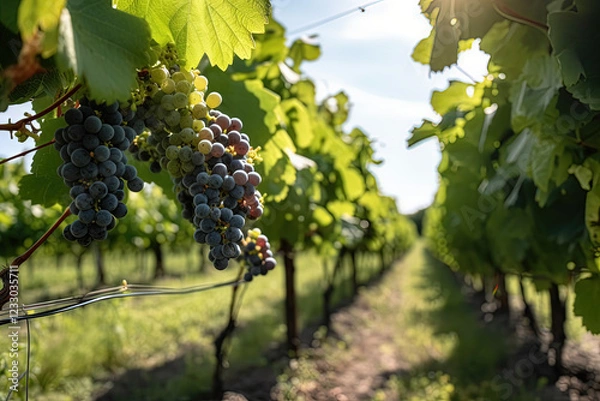 Obraz Vineyard full of grapes