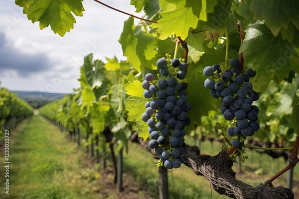 Obraz Vineyard full of grapes