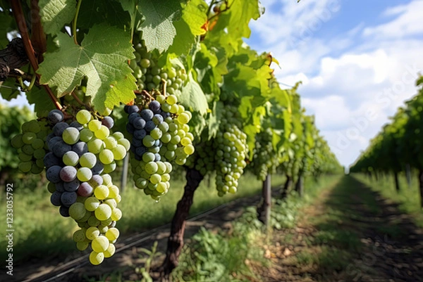 Obraz Vineyard full of grapes