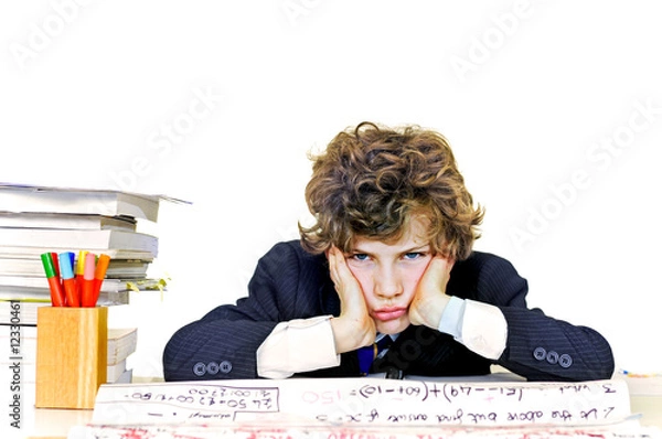 Obraz boy bored at school
