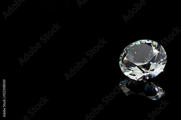 Obraz diamond on black background