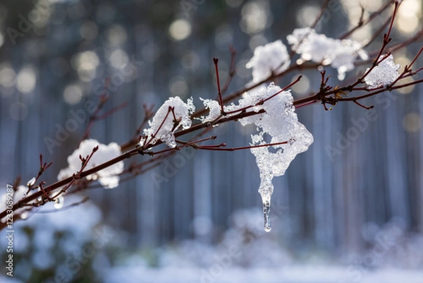 Obraz Frosty Morning in the Forest – A Winter’s Embrace