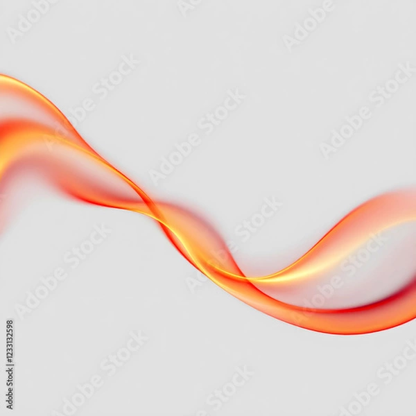 Obraz Fluid abstract wave with red and orange tones on a minimalist background