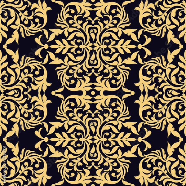 Fototapeta Vector Damask pattern design, Royal ornamental background