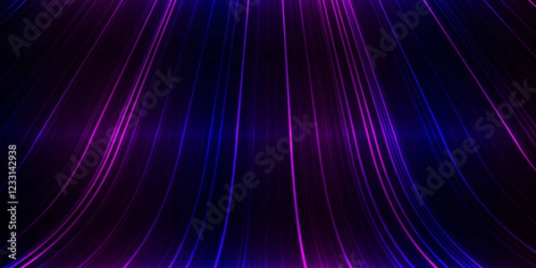 Obraz Abstract technology digital futuristic concept glowing blue color lines with lighting effect perspective