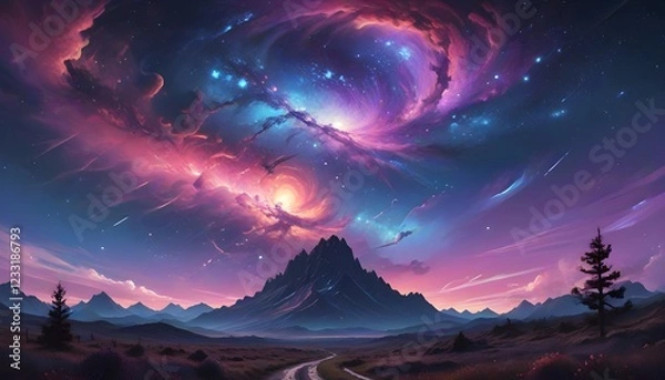 Obraz colorful sky background