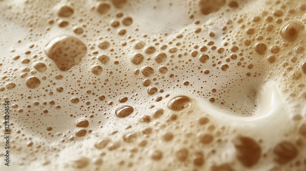 Fototapeta Ultra close-up of coffee foam texture
