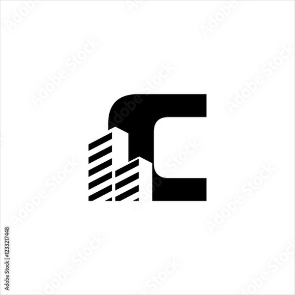 Obraz C initial building logo design vector symbol graphic