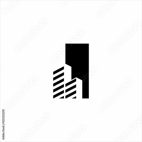 Obraz I initial building logo design vector symbol graphic