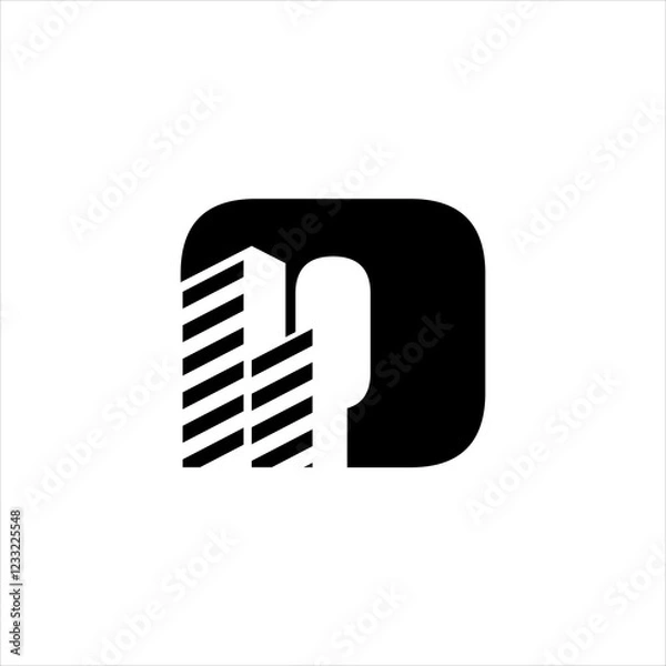 Obraz O initial building logo design vector symbol graphic