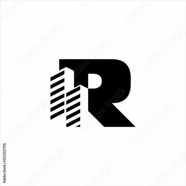 Obraz R initial building logo design vector symbol graphic