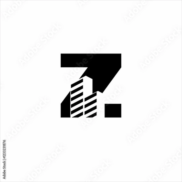 Obraz Z initial building logo design vector symbol graphic