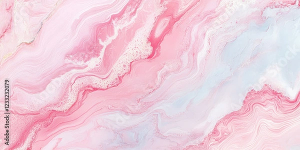 Fototapeta Light marble texture with delicate pastel pink and white veins for an elegant and refined look.
