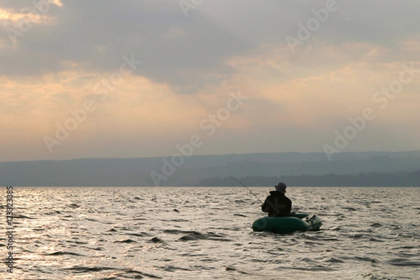 Fototapeta dramatic clouds over the water