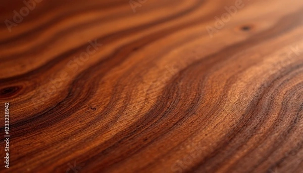 Obraz Abstract brown wooden surface with wavy lines, creating a unique pattern, Generative AI