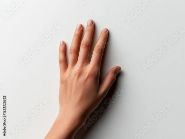 Fototapeta Exploring the Tactile World: A Hand Navigates Braille, Emphasizing Accessible Communication for the Visually Impaired