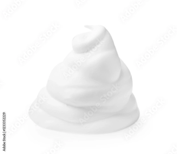 Fototapeta Sample of fluffy foam isolated on white