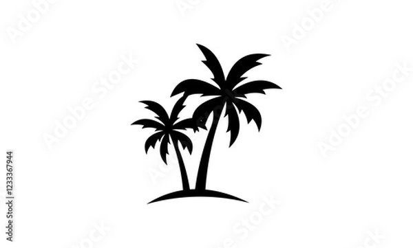 Fototapeta palm tree logo vector