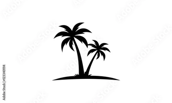 Fototapeta palm tree logo vector