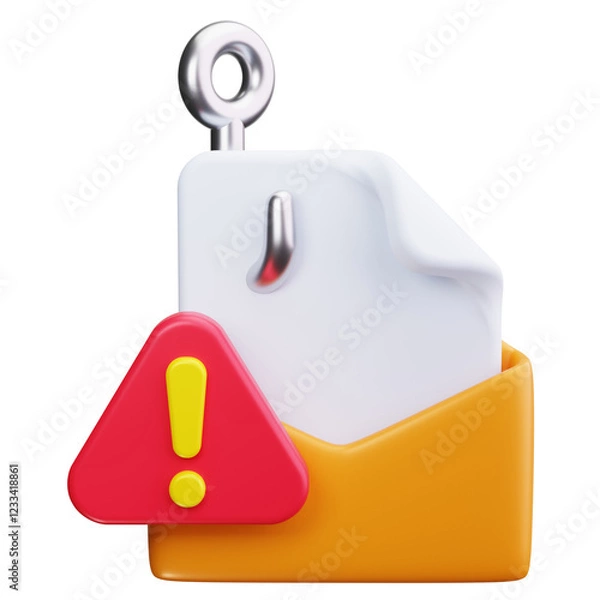 Fototapeta email 3d render icons