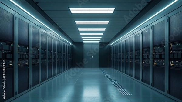 Fototapeta Modern Data Center Server Room Technology Infrastructure Network