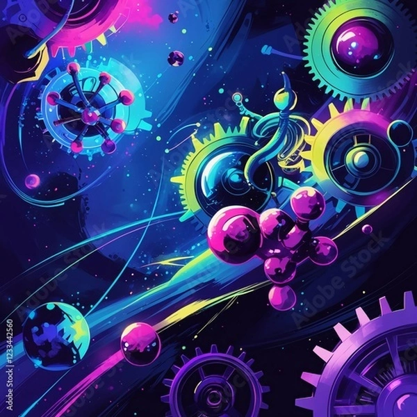 Fototapeta abstract background with circles