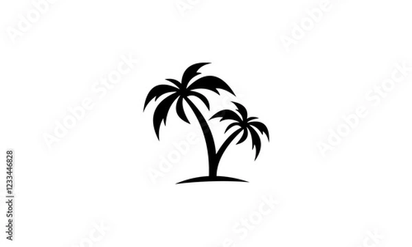Fototapeta Palm tree logo vector