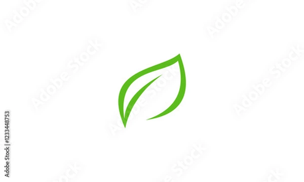 Fototapeta green leaf logo