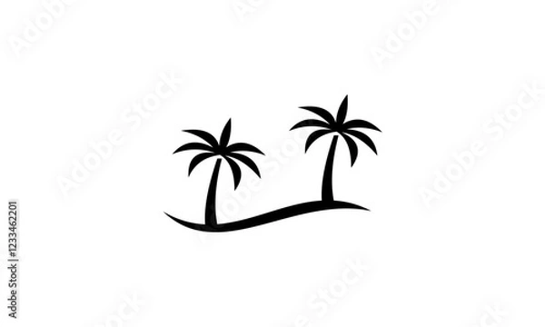 Fototapeta Palm tree logo vector