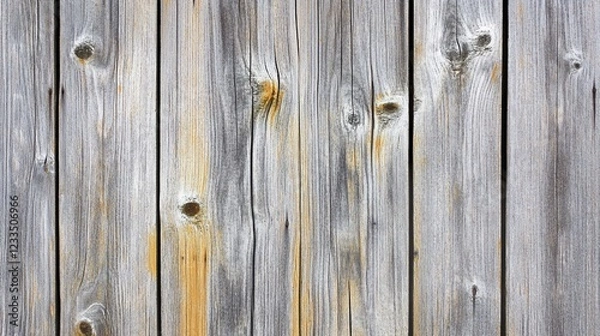 Fototapeta Weathered Wood Planks Texture with Knots and Grain Details Showing Natural Colors