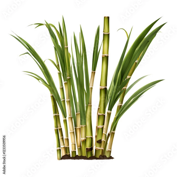 Obraz sugarcane leaves isolated on white