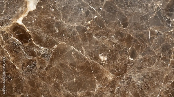 Fototapeta Dark Brown Marble Texture with Veins and Natural Stone Pattern Close Up