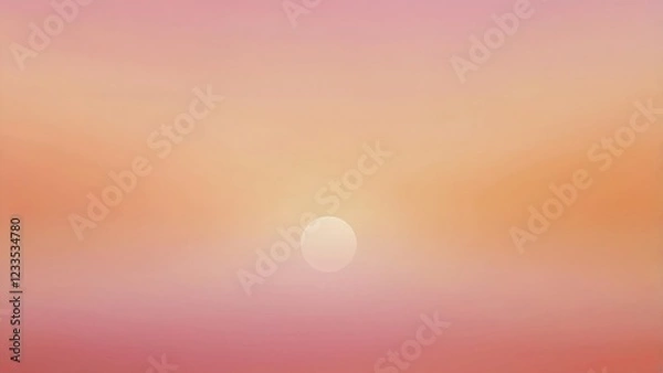 Fototapeta Smooth Gradient: Transition from Warm Orange to Soft Pink in a Soothing Sunset Atmosphere